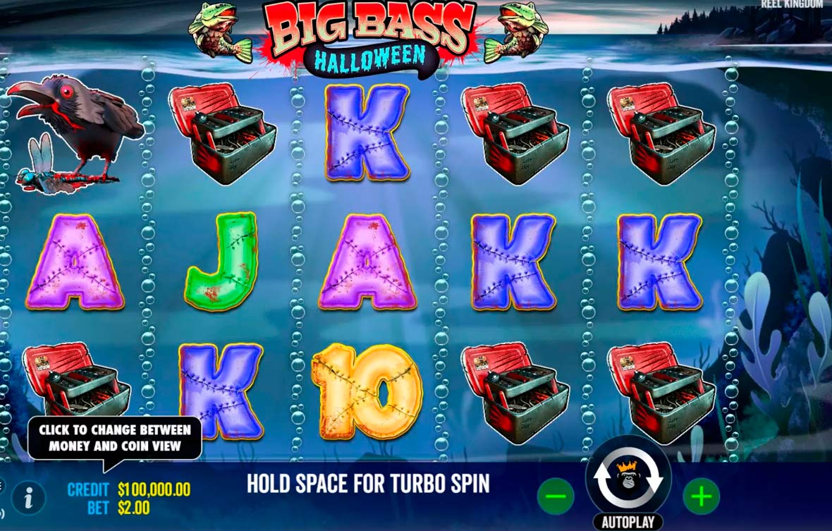 Big Bass Halloween slot money view screen