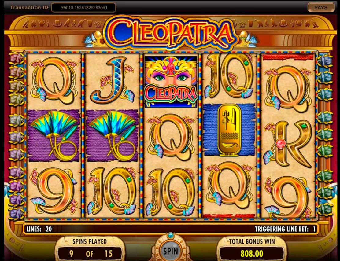 IGT Cleopatra slot bonus round in progress