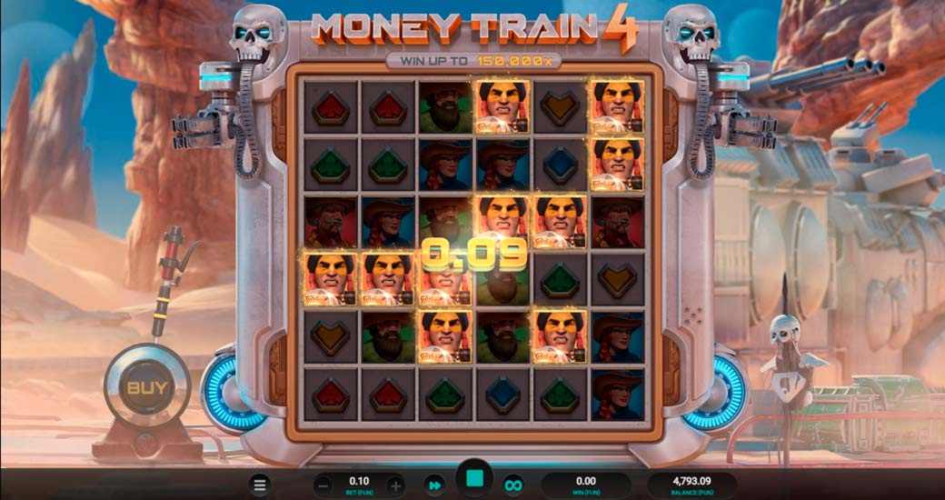 Money Train 4 bonus screen