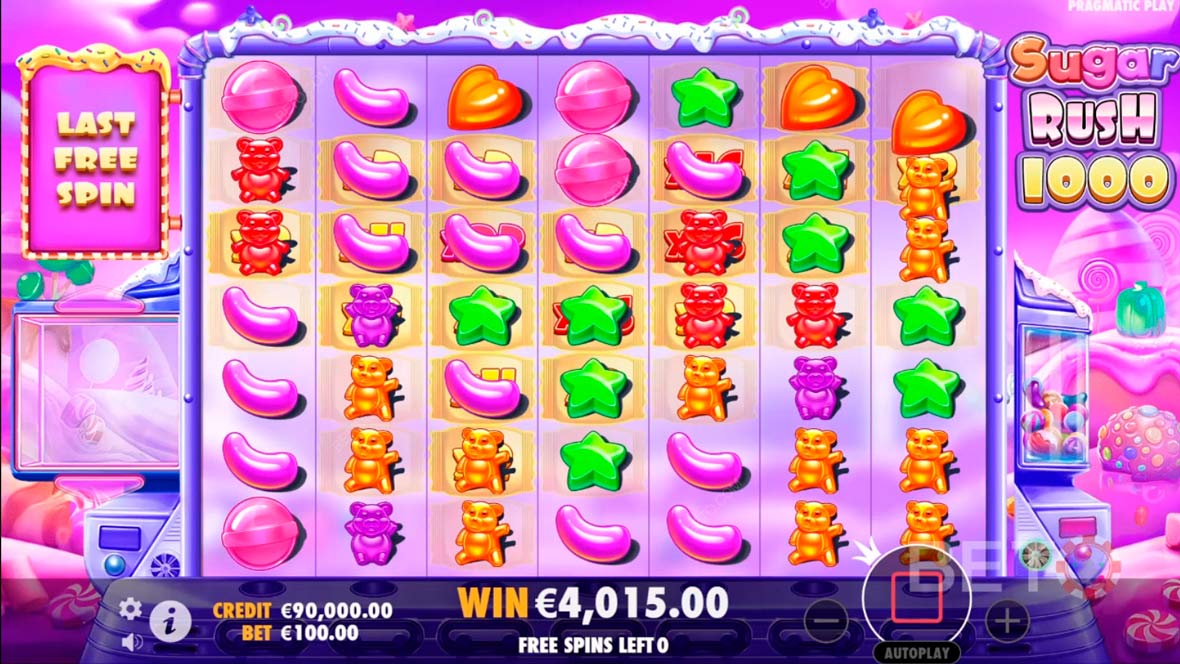 Pragmatic Play Sugar Rush 1000 free spin win